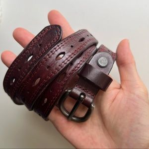 Women's leather dark brown belts